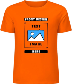 Custom T Shirts, Add Picture/Logo/Text Customized T Shirts for Men/Women Gifts, Personalized Unisex Crewneck Tee Shirt Medium Orange 5X-Large