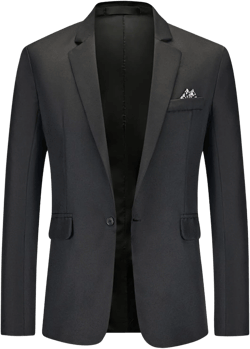 Mens Casual Suit Blazer Jackets Lightweight Sports Coat One Button Notched Lapel Slim Fit Business Stylish Blazers Large Black