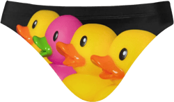 Yellow Pink Rubber Duck On Black Sexy Men Swim Brief Trunks Beach Bikini for Men, Swim Underwear Low Waist Quick Dry Swimwear Thong Swimsuit Boxer Shorts(XXXL)