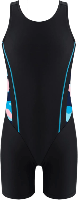 Kids Girls Boyleg Racerback Short Jumpsuit Swimsuit One Piece Beach Sports Athletic Bathing Suit 8 Years Blue