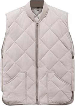 JEsilunmaMY Men's Lightweight Diamond Quilted Vest Sleeveless Lightweight Packable Cotton Vest Casual Padded Vest with Pocket 3X-Large Beige