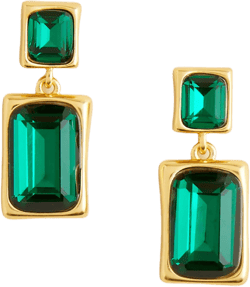 Faceted gemstone drop earrings