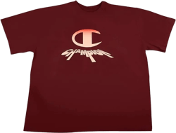 Champion Men's Big and Tall 100% Cotton Graphic Tee: Ultimate Comfort & Style. Elevate Your Wardrobe with This Classic Icon! 5X-Large Tall Burgundy