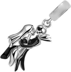 The Nightmare Before Christmas Charm Fit Women Bracelet Necklaces Fashion Gifts 925 Sterling Silver DIY Jewelry Jack and Sally Embrace Love