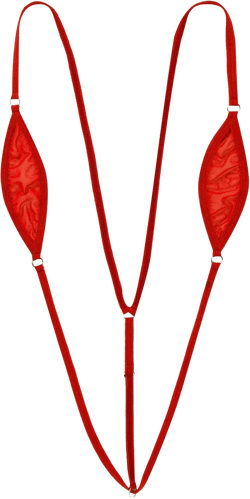 Yartina Thong Bikini Swimsuit for Women String Bikini Sets Bathing Suit One Piece Teddy Underwear Red