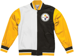 Pittsburgh Steelers Mitchell & Ness NFL Men's Team History Warm Up Jacket 2.0 (2XL)