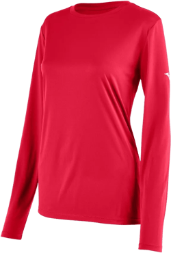 Mizuno Women's Mizuno Long Sleeve Tee Womens Size Small In Color Red (1010)