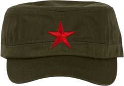 New Army Cadet Adjustable Hat w/Red Star One Size Olive