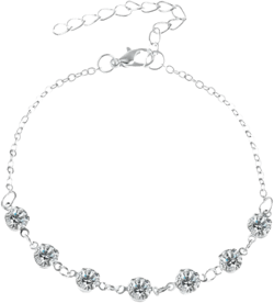 Boho Beach Diamond Anklet Europe And America Simple Seven Diamond Anklet Women's Anklet, Ankle Bracelets for Women, Link Chain Anklets Summer Beach Foot Chain Jewelry Gifts