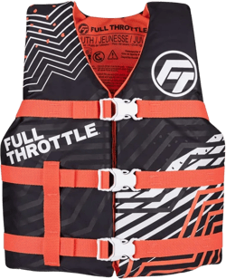 Full Throttle Youth Nylon CGA Approved Life Jacket Pink