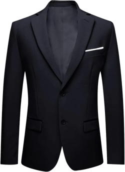Barry.Wang Mens Casual Blazer Suit Jacket Two Buttons Sport Coat Lightweight Homecoming Business Daily Wedding Dress Black X-Large