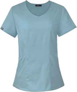 niaahinn Women Scrubs Top Workwear with Classic V-Neck Professionals Women?s Medical Scrub Tee Large Light Blue