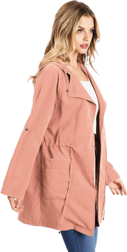Love Tree Women's Juniors Hooded Ulta Lightweight Layering Jacket