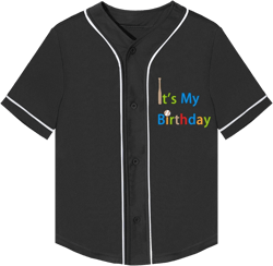 Kids Baseball Jersey Tops for Boys Button Hip Hop Sport T Shirts Boy Birthday Shirt Outfit T-Shirts 18 Years Black