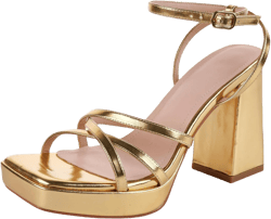 White Platform Heels for Women Chunky Block Heeled Sandals with Ankle Strap Square Open Toe for Wedding Party Dress