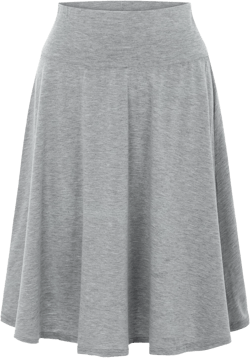 Women's Solid Color Casual High Waist Elastic Half Body Skirt Tulle Table Skirt Grey X-Large