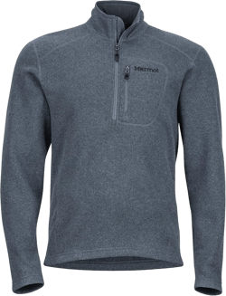 Marmot Men's Drop Line 1/2 Zip Pullover Lightweight 100-Weight Sweater Fleece Jacket X-Large Steel Onyx