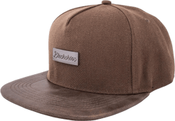 Blackskies Vanguard Snapback Cap Women Men's Baseball Hat Cap Suede Faux Leather One Size Brown