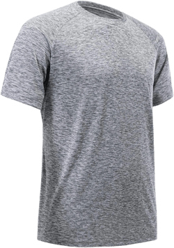 BALENNZ Workout Shirts for Men, Moisture Wicking Quick Dry Active Athletic Men's Gym Performance T Shirts Large Dark Grey