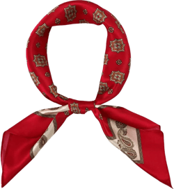 FONYVE 100% Mulberry Silk Scarf for Hair - 27" Square Head Scarf for Women - Lightweight Neck Scarf with Gift Packed 13.paisley Red