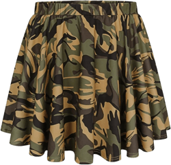 TIYOMI Women Plus Size Skirts Stretchy Elastic Waist Mini Skirt Pleated Basic Swing A Line Flowy Hem Camo Print Camouflage Pattern Spring Summer Skater Skirt Green XL : Clothing, Shoes & Jewelry