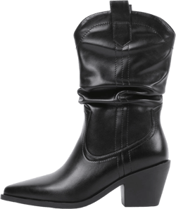 Amazon.com | Esvowido Womens Slouchy Western Cowboy Cowgirl Retro Mid calf Boots Faux Suede Leather Stylish Booties Outdoor Travel | Shoes