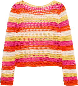Combined crochet sweater