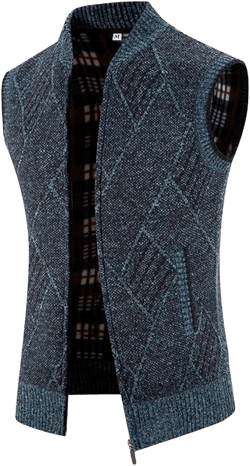 Men's Slim Fit Jackets Vest, 2022 New Mens Zipper Sleeveless Knit Sweater Cardigan Coat Outdoor Casual Warm Vests 053-blue XX-Large