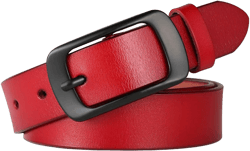 Women Leather Belts for Jeans Fashion Waist Adjustable Skinny Belt with Pin Buckle : Clothing, Shoes & Jewelry