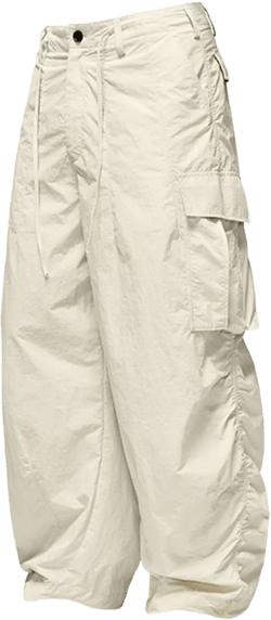 Baggy Sweatpants Y2k Cargo Pants Vintage Wide Leg Streetwear Oversized Men Parachute Pants #Style A-pant-beige White 26