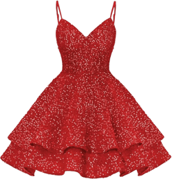 Sequin V-Neck Homecoming Dresses for Teens Spaghetti Straps Short Prom Dresses Sparkly Tiered Cocktail Party Dresses 12 Red
