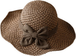 Elegant Crochet Straw Hat with Ruffle Detail, Summer Vintage Ruffle Bowknot Straw Hat, Handmade Woven Women Sun Straw Hat One Size Wide-brim Hat-brown