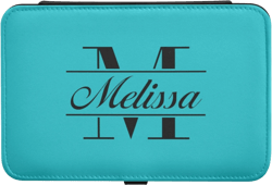 Emelivor Teal Custom Travel Jewelry Case PU Leather Personalized Portable Jewelry Box Jewelry Travel Organizer Small Jewelry Box for Ring Gifts Bracelet Earring Display Box Holder for Women Multicolored#16