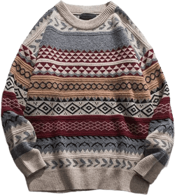 Striped Sweater Women y2k Grandpa Sweater Striped Sweatshirt Pullover Oversize Vintage Sweater Knitted Long Sleeve Tops Medium F1