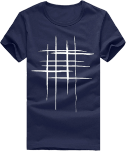 Men's Short Sleeve T Shirts Line Printed Graphic Tees Summer Casual Tshirts Blouse Tops for Dads Large Navy