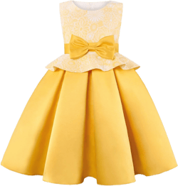 Flower Girl Dress Floral Elegant Sleeveless Kids Satin Dresses with Bow for Wedding Fancy Pageant Party Gown Prom: Clothing, Shoes & Jewelry
