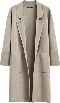 LILLUSORY Women's Long Dressy Cardigan Sweaters Fall Oversized Coatigan Jackets 2025 Knit Business Casual Winter Coats Light Tan X-Large
