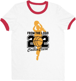 from The Logo Ringer Tee Shirt Unisex Small White/Red