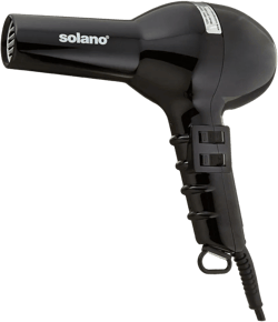 SOLANO Original 1500 Watt Professional Hair Dryer, Black Model #SN-201130BLK, UPC: 032552221305
