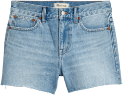 Relaxed Denim Shorts in Lytle Wash: Raw-Hem Edition