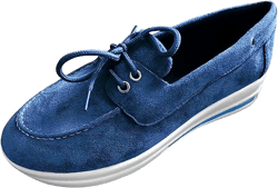Lausiuoe Sneakers For Women Walking Shoes Comfortable Slip On Fashion Canvas Sneakers Casual Soft Non-Slip Flat Loafers 8 Z-blue