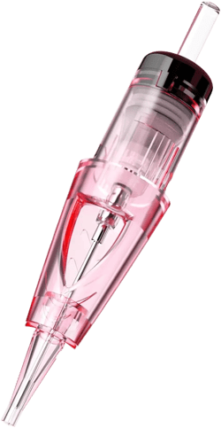 Wjx Pro Tattoo Needles Cartridges, Super Long Tips Nano Size, Pink Color for Women, 20 Pcs Needles 3RL 0.2MM