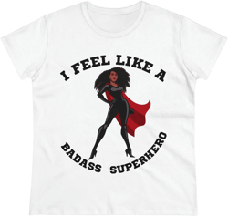 Badass Superhero Collection | Adult Women's Midweight Cotton Tee | Superhero Fashion
