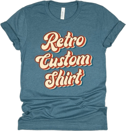 Custom T Shirts Add Your Text Custom Shirt for Men Customized T Shirts Unisex Cotton Personalized T Shirts Adult 3X-Large Heather Deep Teal