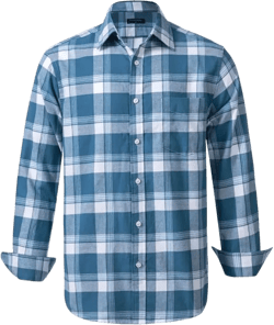 Double Pump Mens Flannel Shirts Cotton Long Sleeve Casual Regular Fit Button Down Plaid Shirts 4X-Large Blue White259