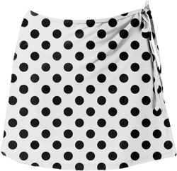 JadeRich Women's Overlapped Side Tie Wrap Skirt Beach Swimwear Tankini Bikini Cover-up (No Brief)