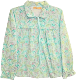 LA CERA Women's Plus Size Flannel Jacket, 100% Cotton Floral Print, Machine Washable, Imported, Snap Button Front