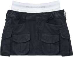 Pre-styled Cargo Skirt With Logo Elastic