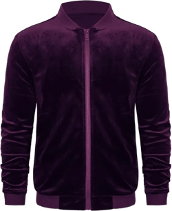 Mens Faux Suede Bomber Jacket Varsity Jacket Windbreaker Vintage Casual Lightweight Leather Coats Jackets X-Large Velvet Purple