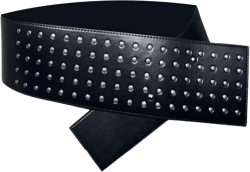 Oversized Waistband Waist Chain Punk Wide Chain Grunge Belt For Women Proms Club Party For Jeans Dresses Studded Black